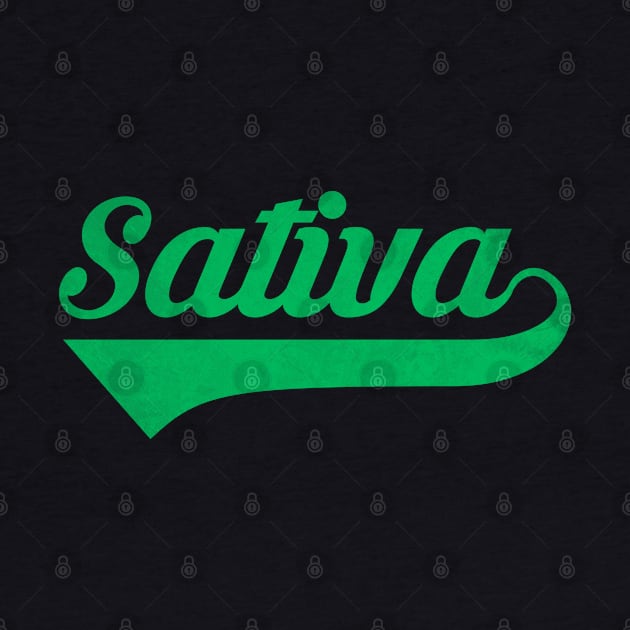 Cannabis Sativa Weed Retro Logo Style by mBs